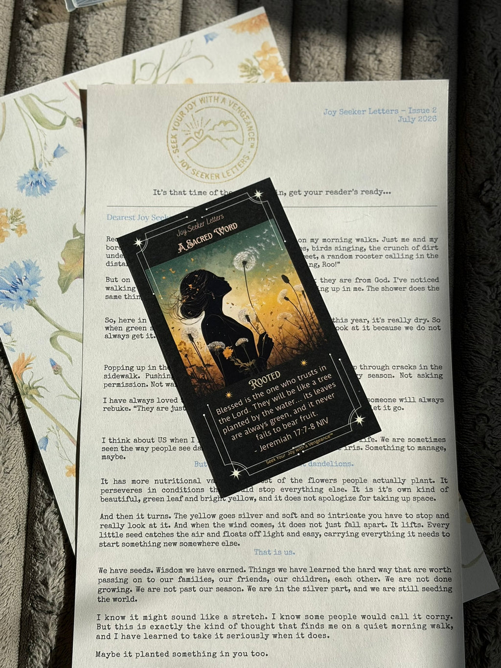 Joy Seeker Letters — 6 Month Subscription
